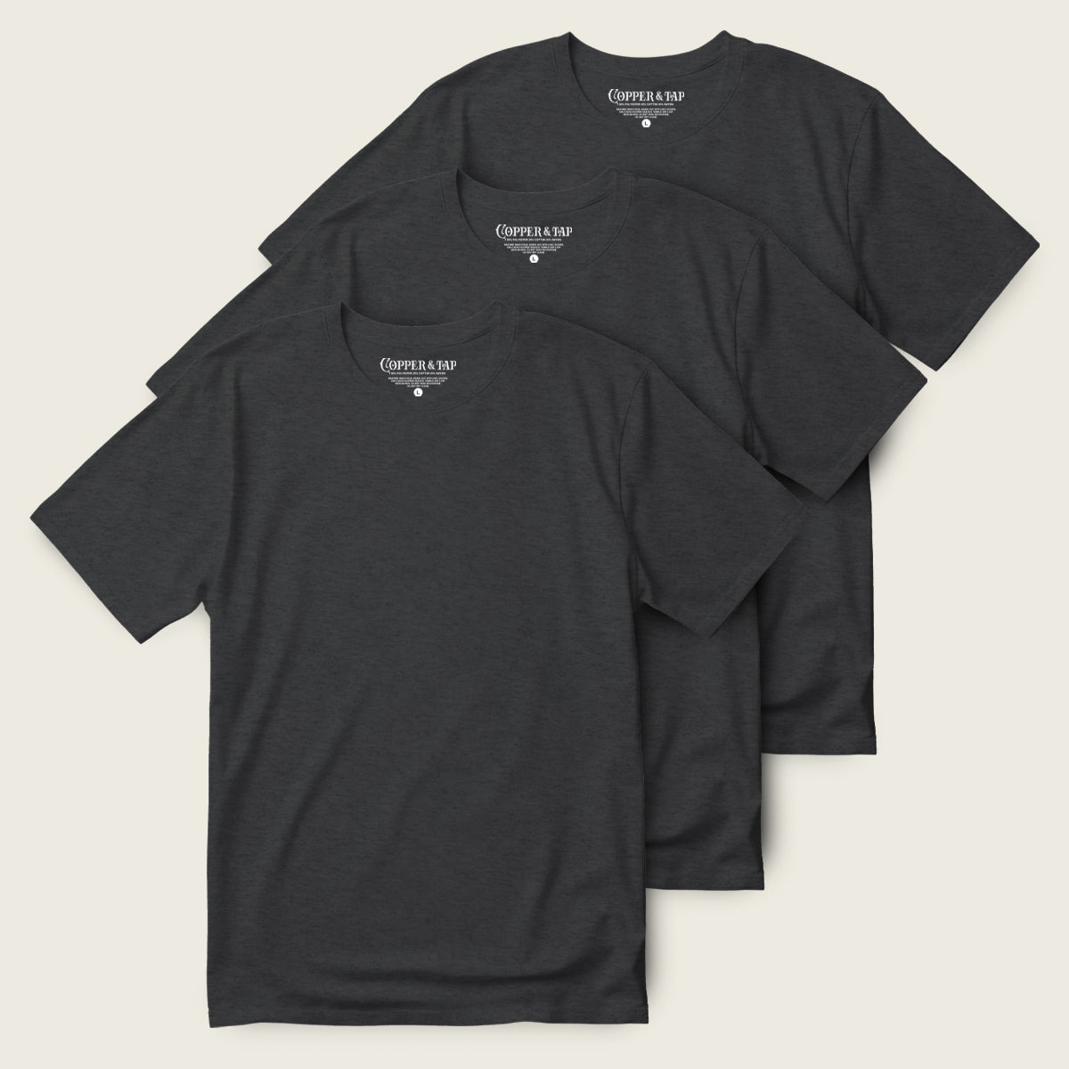 3-Pack-Black Tri-blend