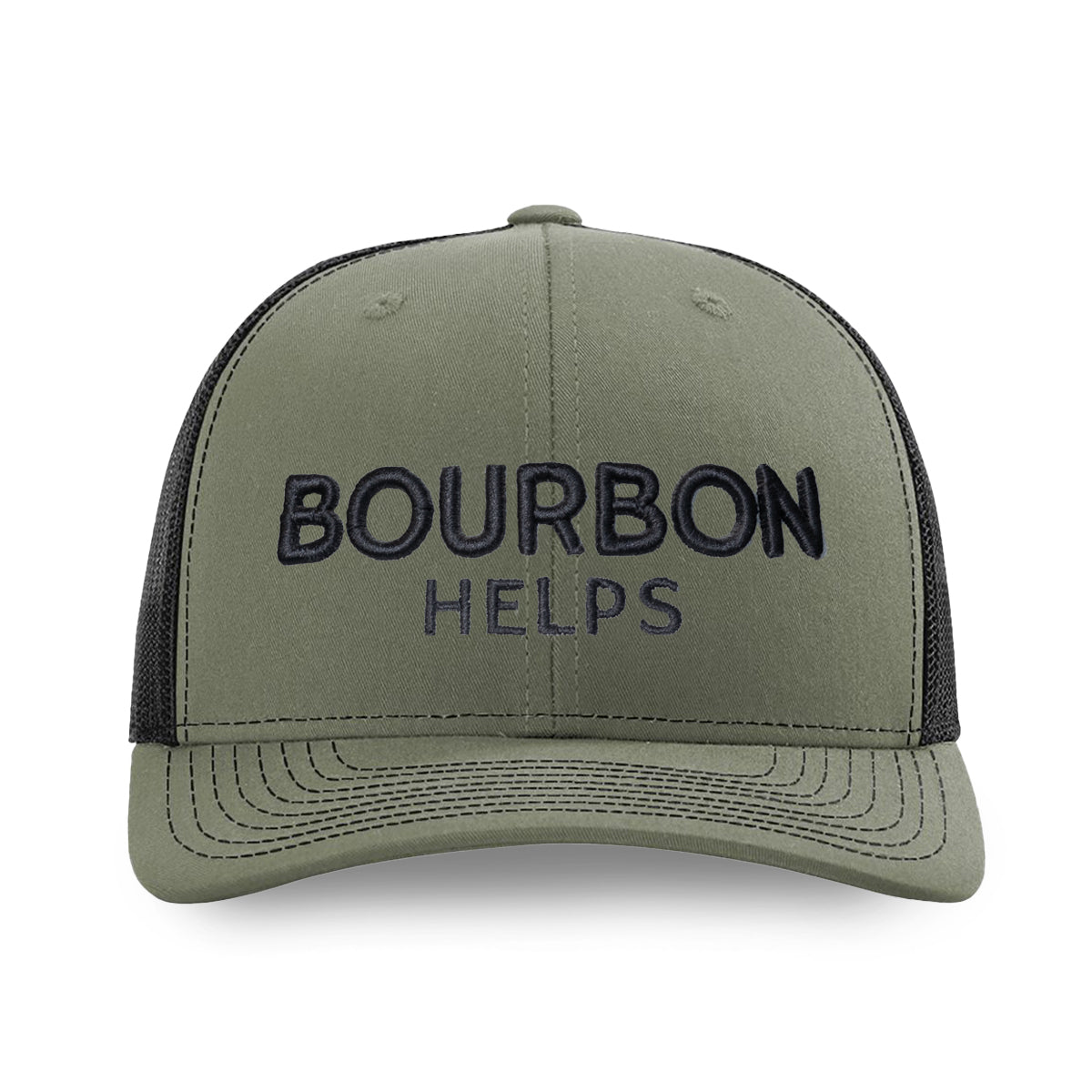 Bourbon Helps Hat Olive/Black